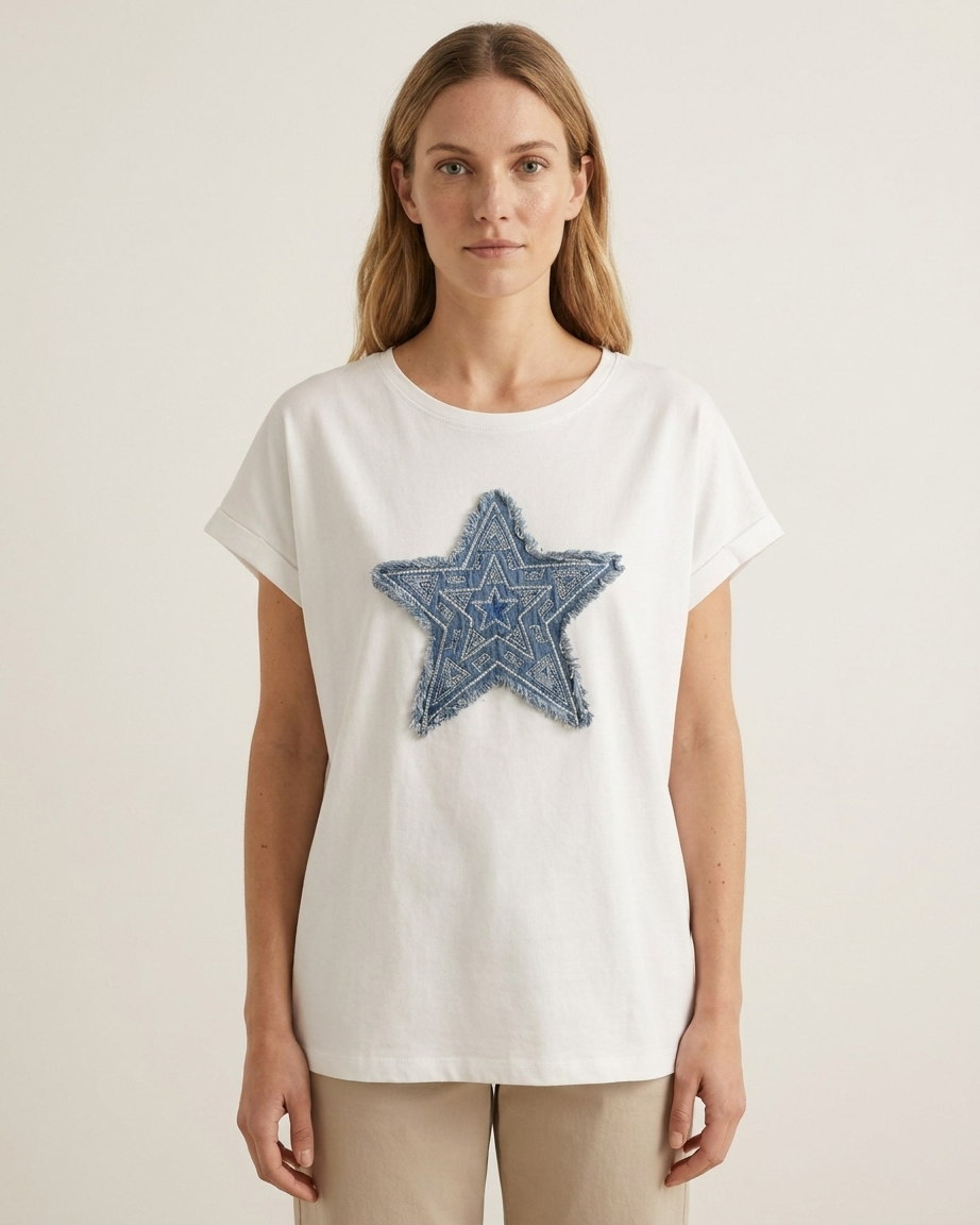 Denim Star T-Shirt by Color Your Life – view 3