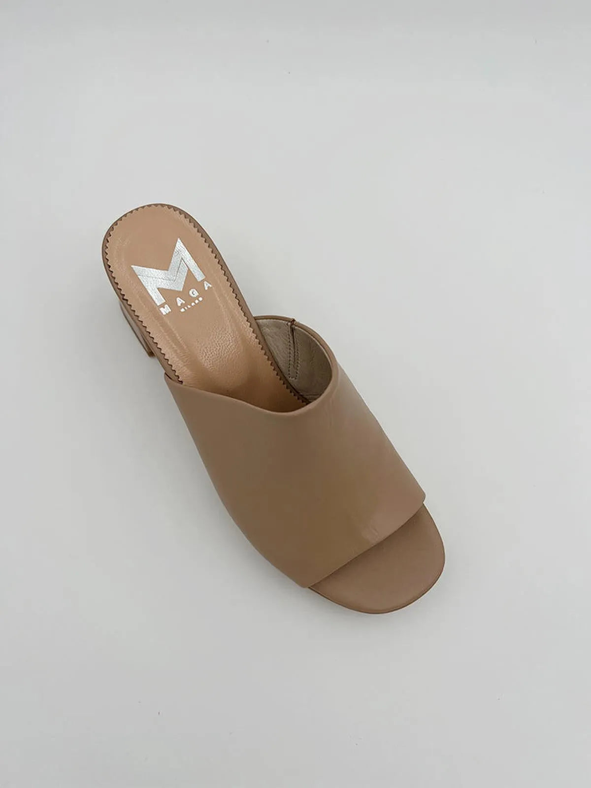 BLOCK HEEL BEIGE MULE-Mules-MAGA MILANO- Pointure.AE