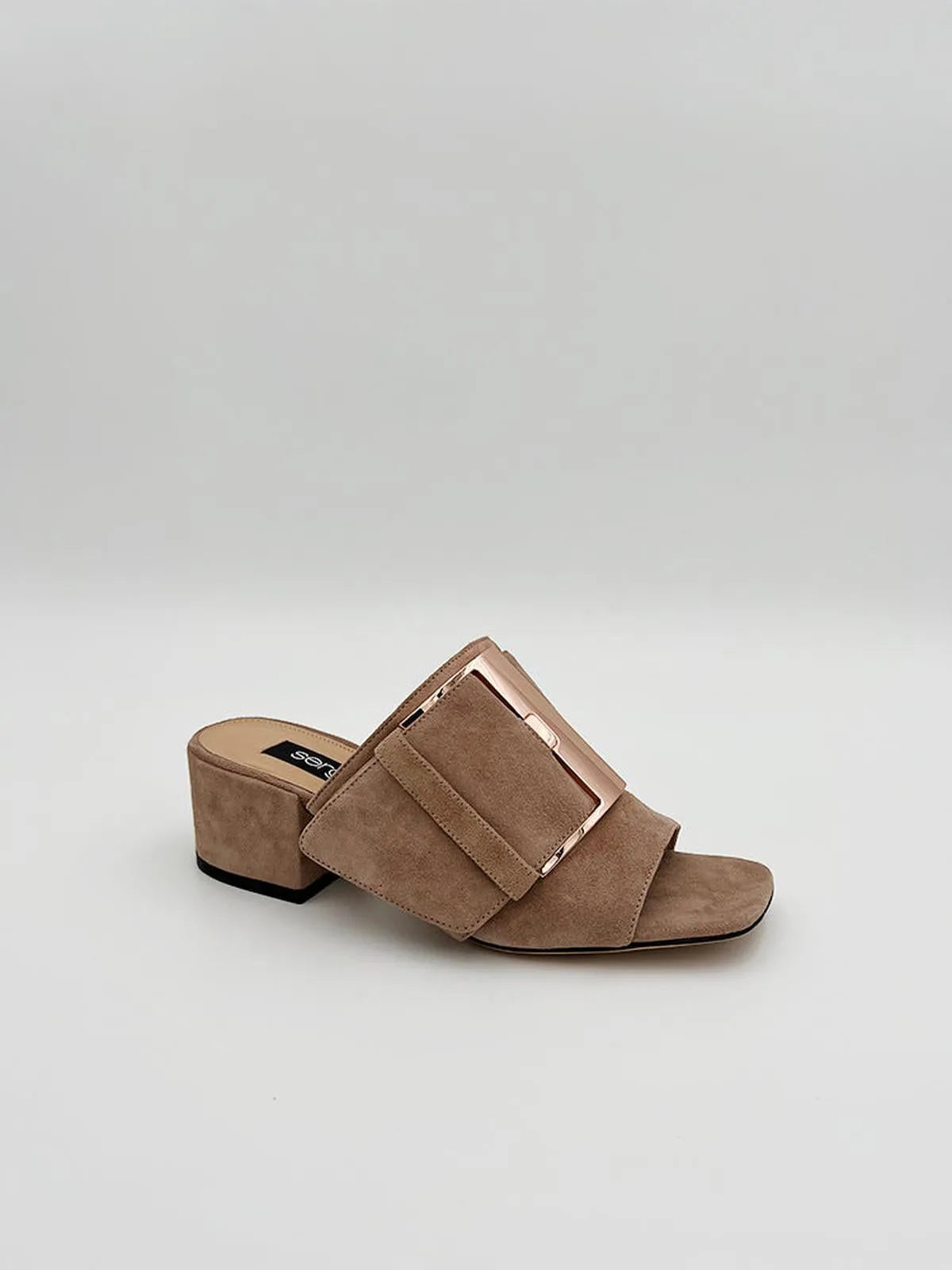 LOGO-APPLIQUÉ BUCKLED LEATHER MULE-Mules-SERGIO ROSSI- Pointure.AE