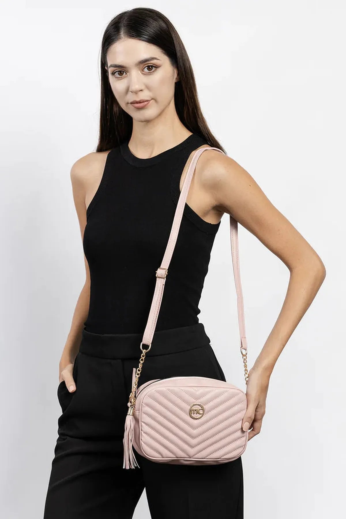 QUILTED CROSS-BODY BAG-Cross-Body Bags-MARIE CLAIRE- Pointure.AE