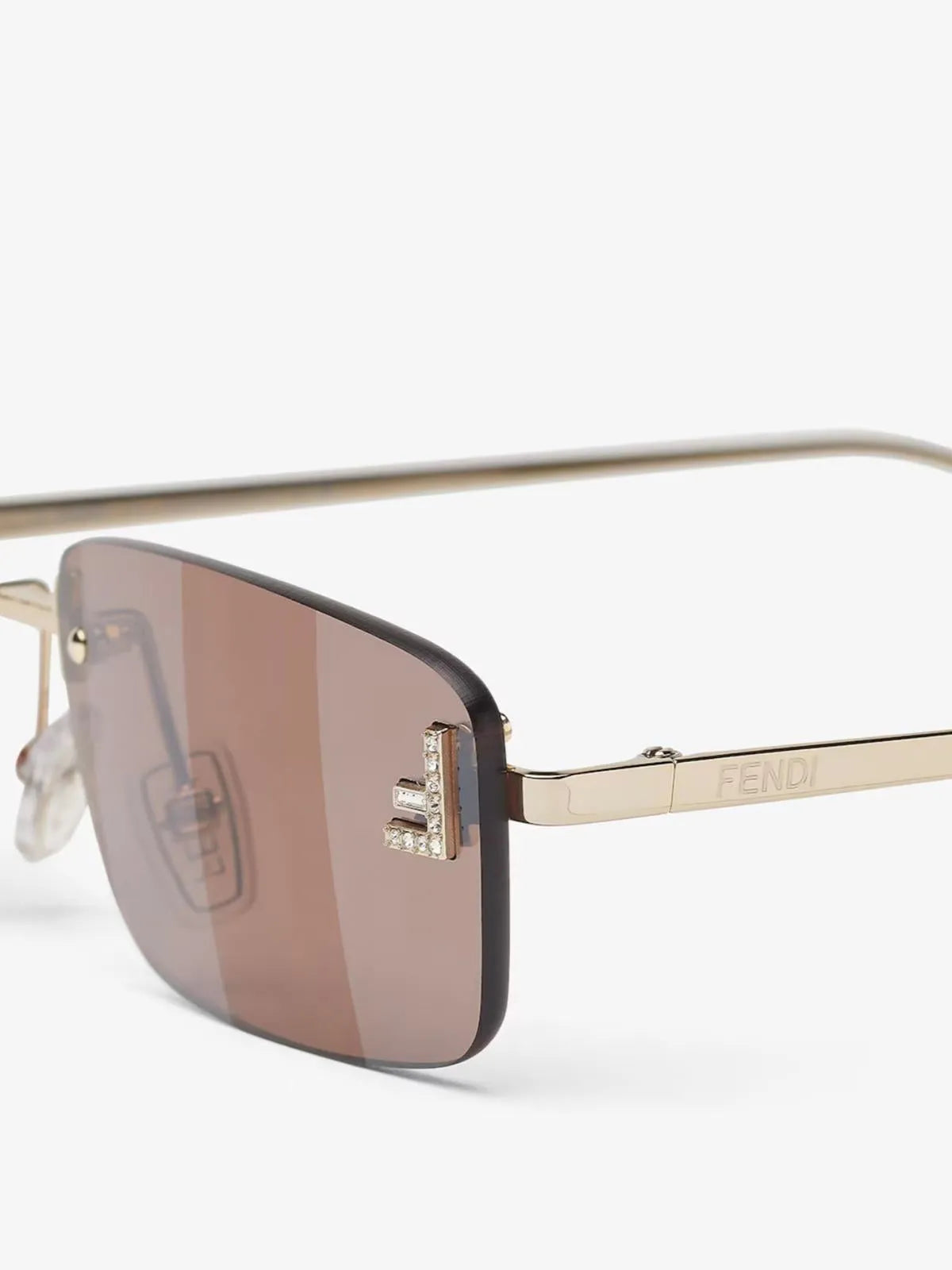 RECTANGULAR FENDI FIRST-Rectangular Frame Sunglasses-FENDI- Pointure.AE