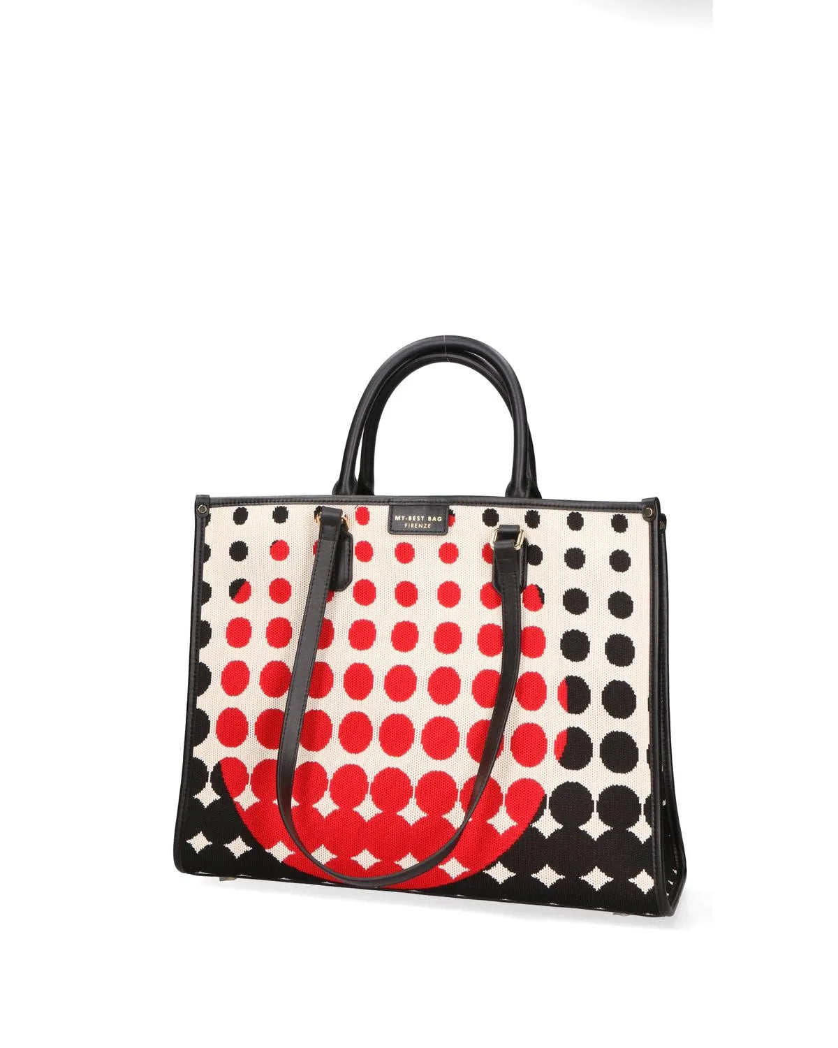 SHOPPER BAG - BAUHAUS RED-Tote Bags-MY BEST BAG- Pointure.AE