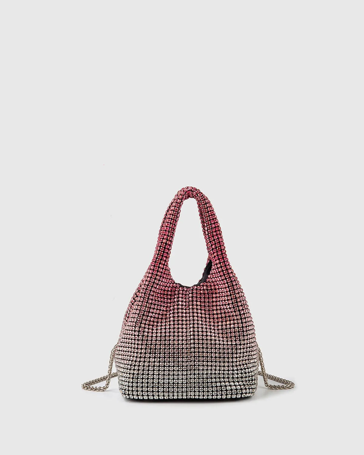 TOP HANDLE RHINESTONE BAG IN PINK-Top Handle Bags-STAY IN STYLE- Pointure.AE