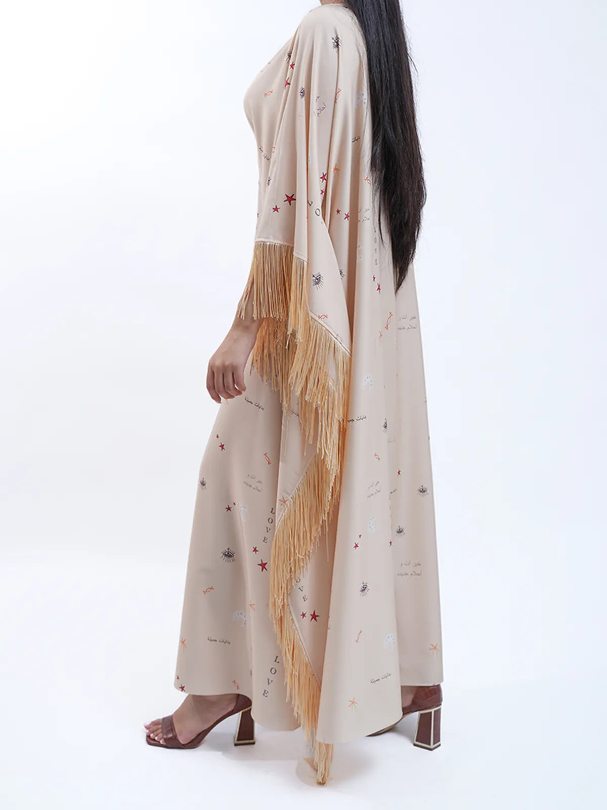 Vanilla Fringes Jalabiya-Abayas-KURUNKOO- Pointure.AE