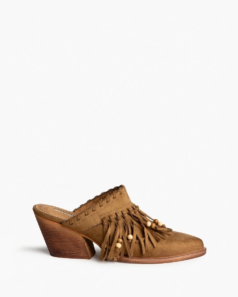 Mid-Heel Clog in Camel
