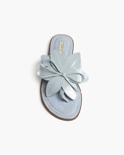 Suede Slipper in Light Blue