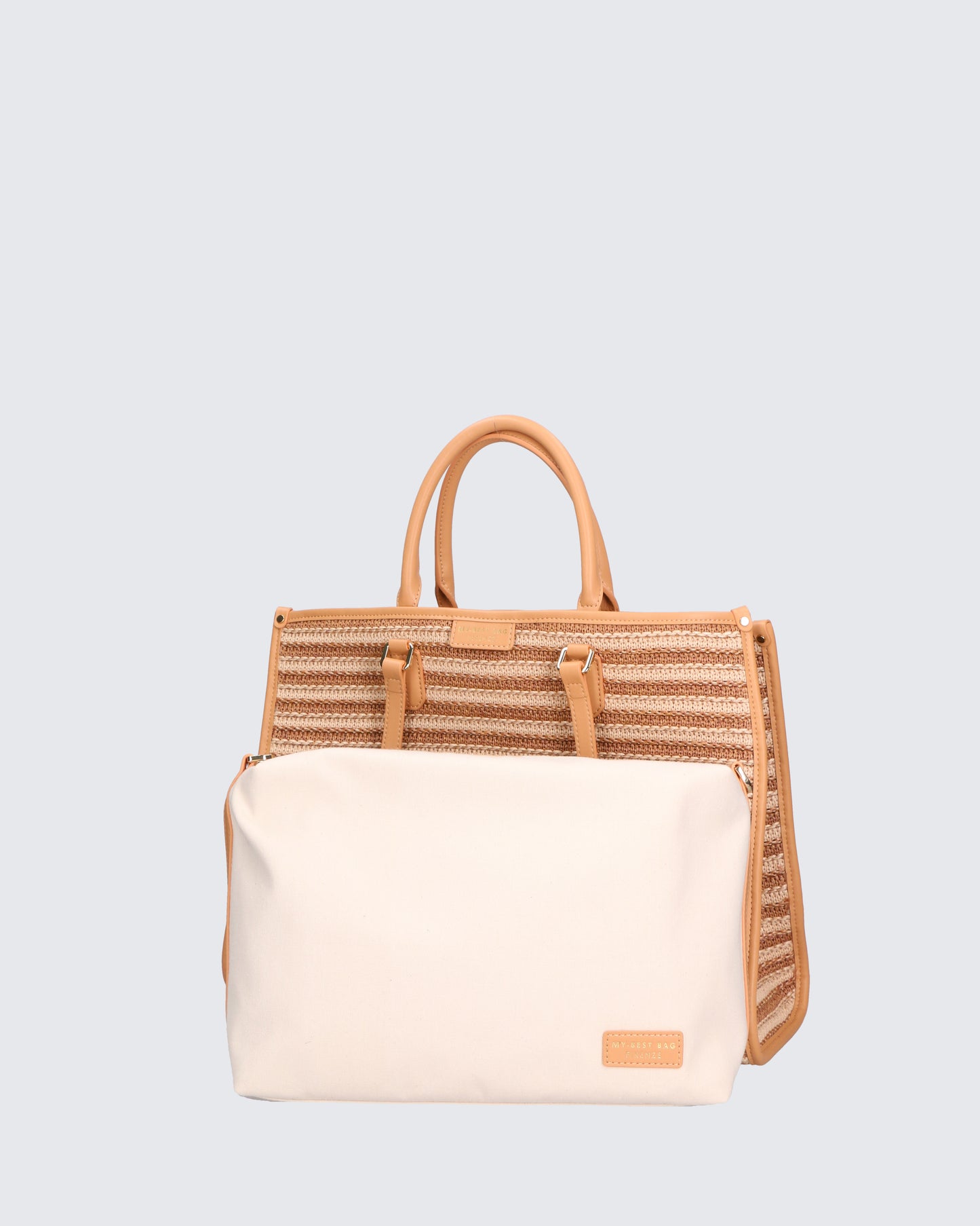 SHOPPER BAG - STRAW BEIGE