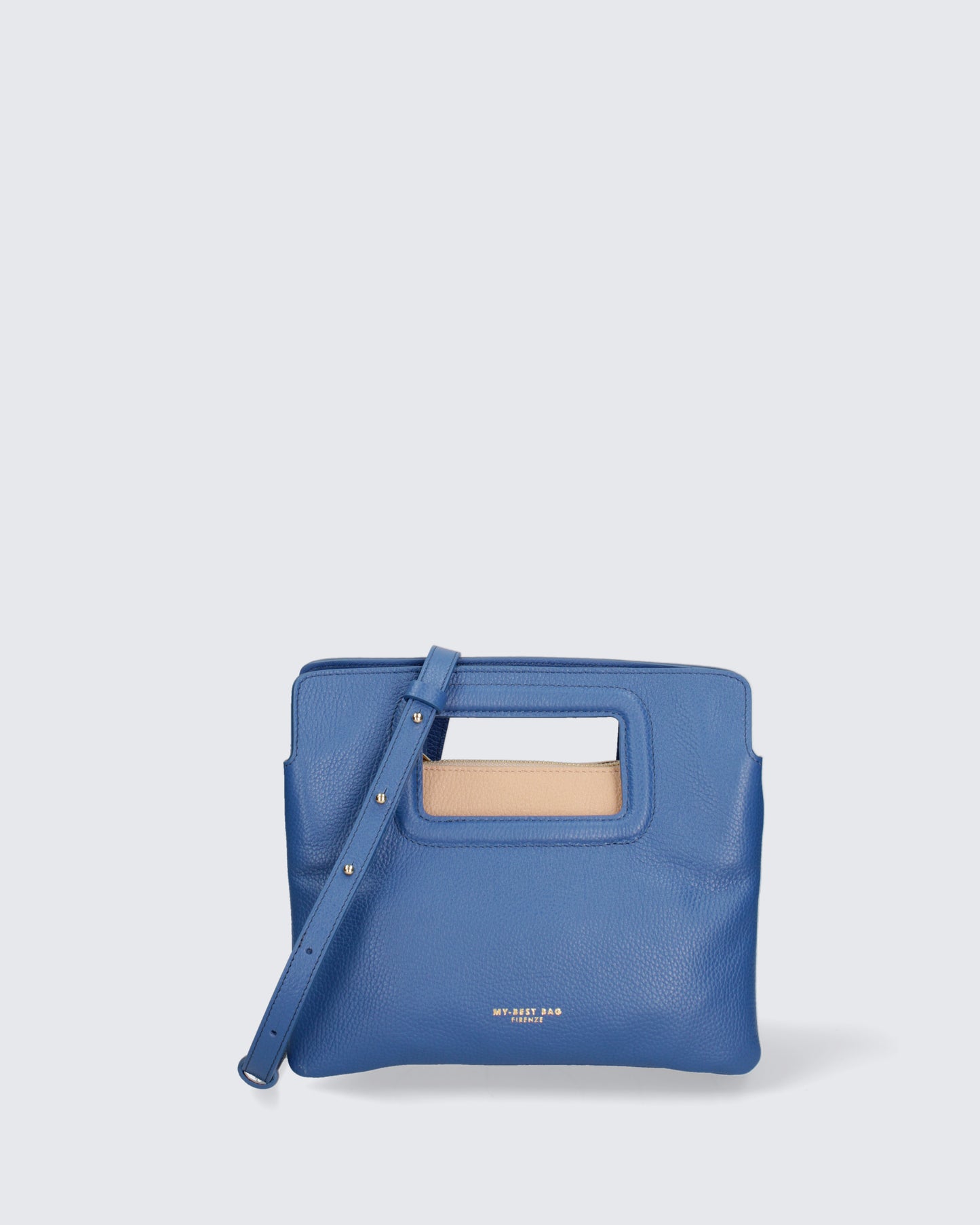 LEATHER HANDBAG IN BLUE