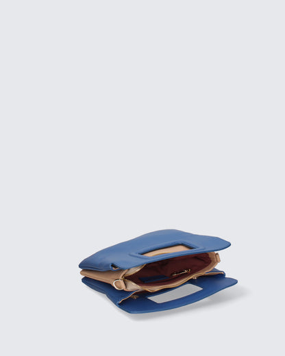 LEATHER HANDBAG IN BLUE