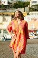 Antica Sartoria Front-open dress in Fuchsia – 100% Cotton