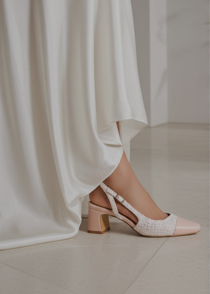 TWEED SLINGBACK IN PINK