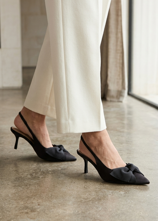 SLING BACK IN BLACK