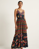 Flower Details Boho Dress