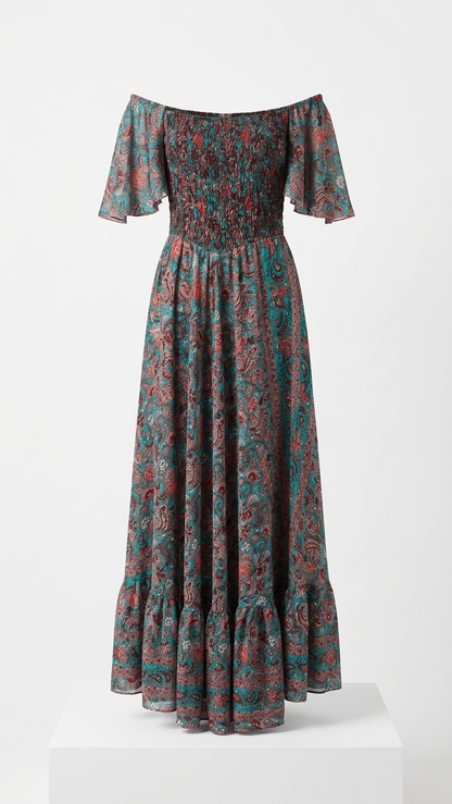 Off shoulder Boho Dress