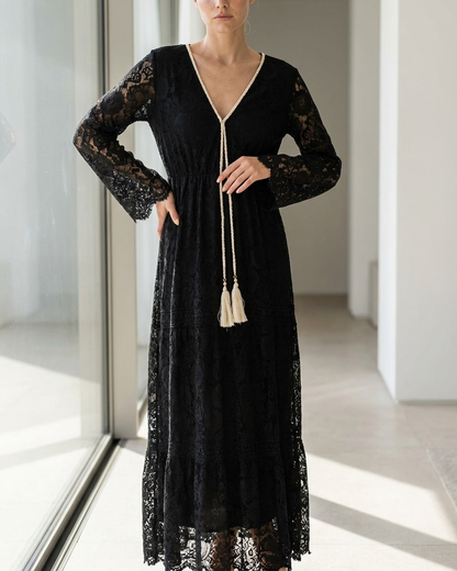 Lace Black Maxi Dress
