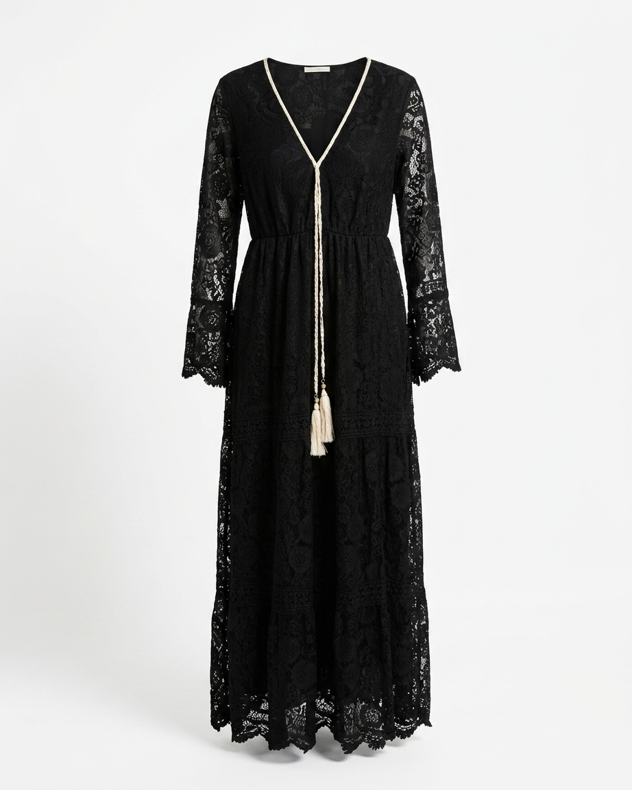 Lace Black Maxi Dress