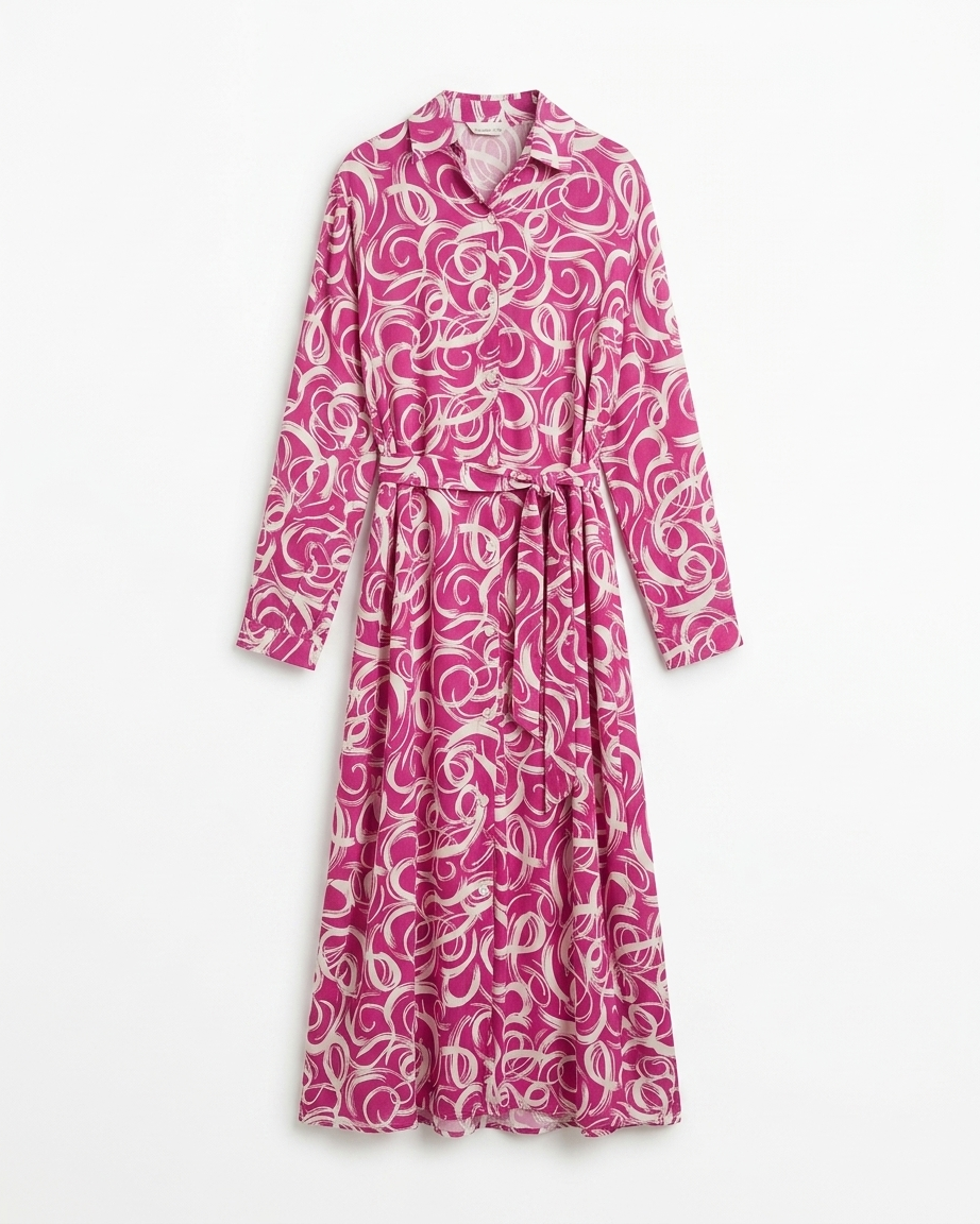 Long Sleeve Pink Dress