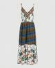 Flower Details Boho Dress in white