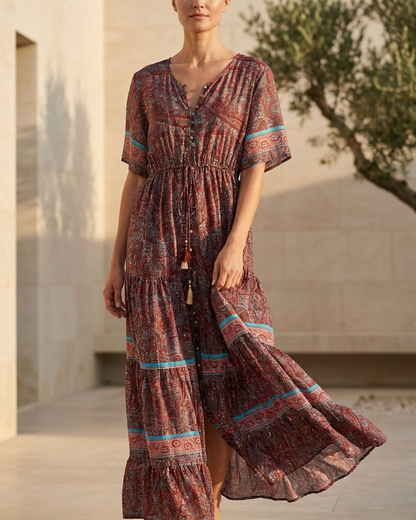 Boho Dress with button details