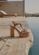 HIGH HEEL SANDAL WITH TRIM