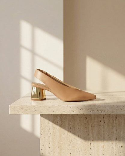 BLOCK HEEL SLINGBACK