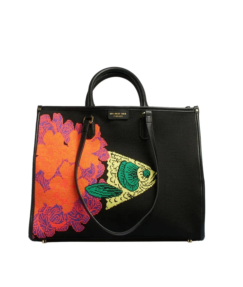 FISH & FLOWER - TOTE BAG