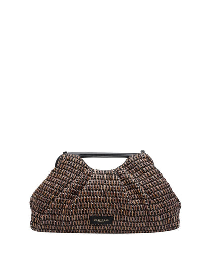 WOVEN POUCH BROWN/BLACK