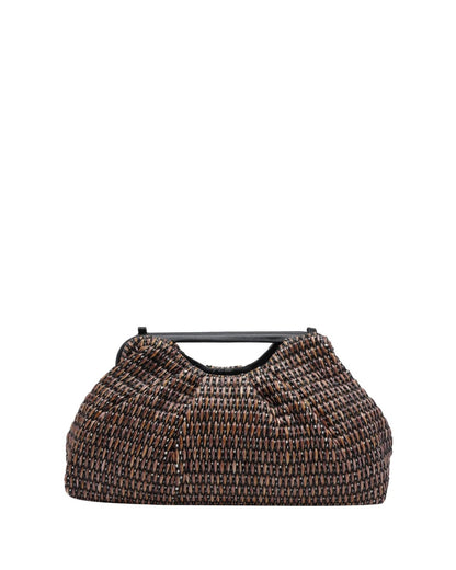 WOVEN POUCH BROWN/BLACK