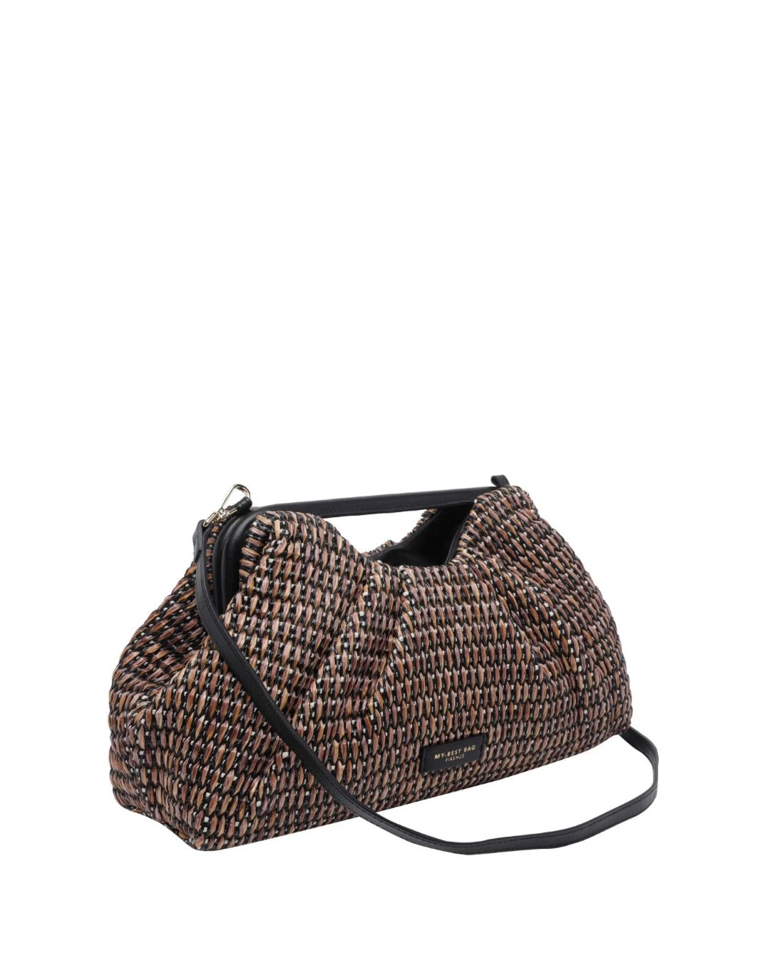 WOVEN POUCH BROWN/BLACK