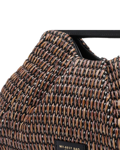 WOVEN POUCH BROWN/BLACK