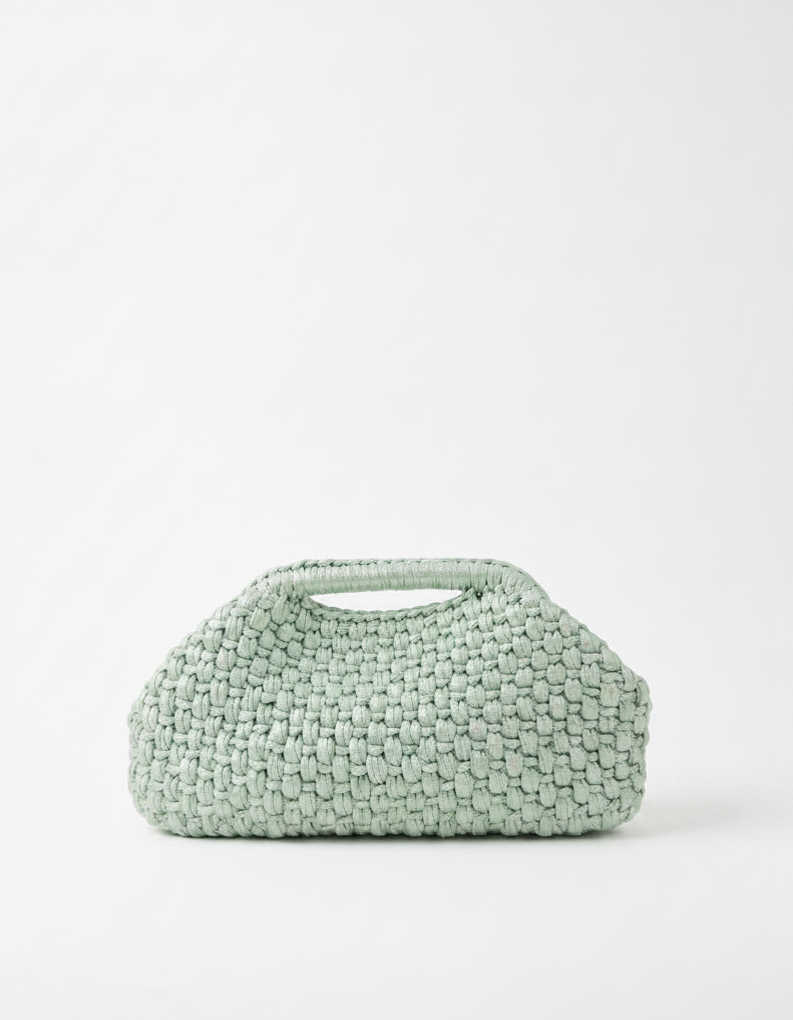 “RECTA” GREEN PASTEL HANDMADE CLUTCH
