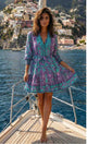 Short V-Neck Dress – Purple