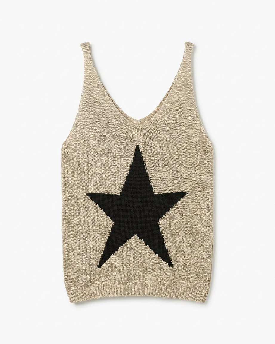 STAR TOP IN BLACK
