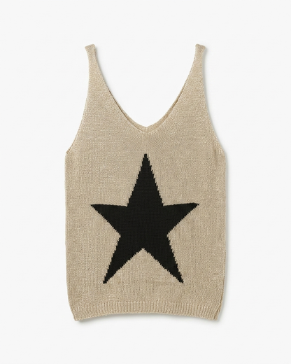 STAR TOP IN BLACK
