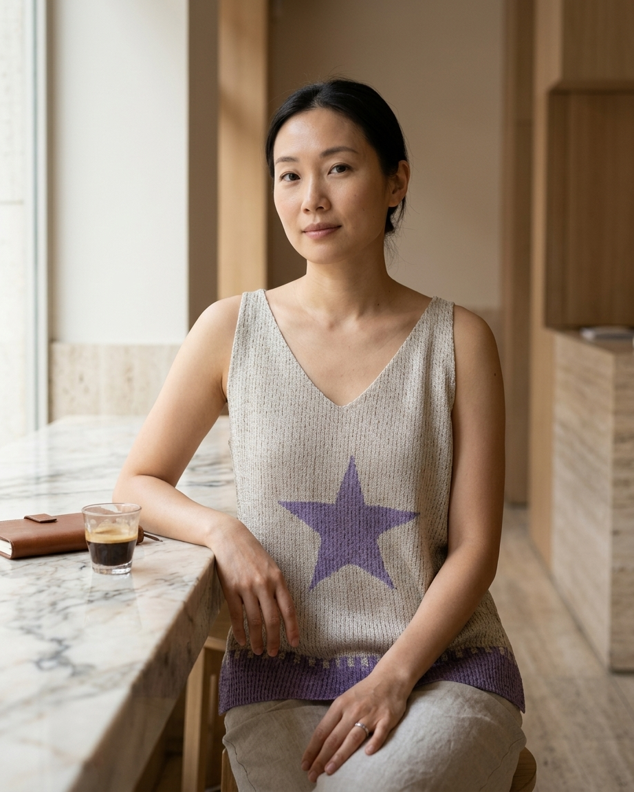 STAR TOP IN PURPLE