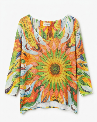 LONG SLEEVE SUNFLOWER TOP