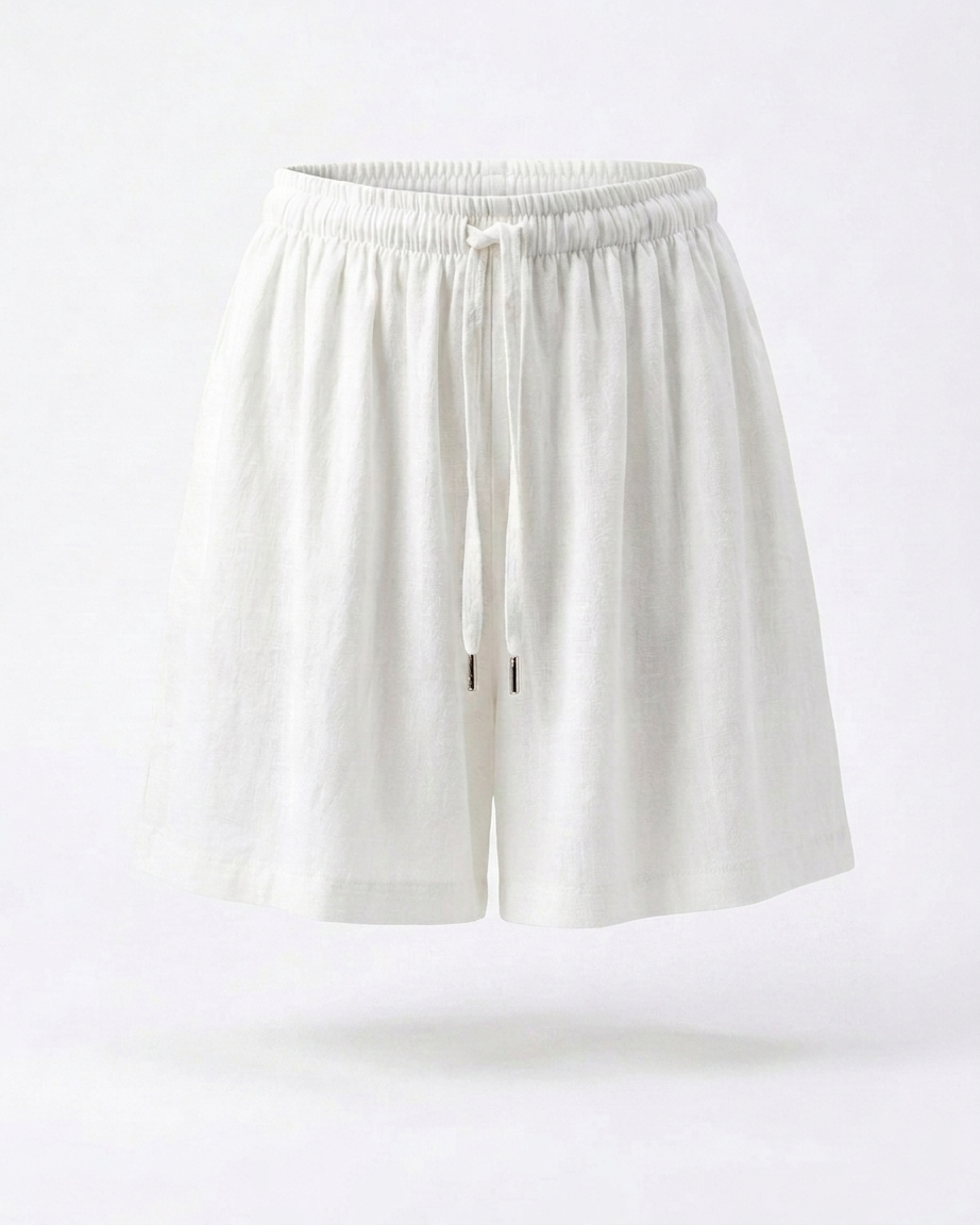 LINEN SHORT IN WHITE