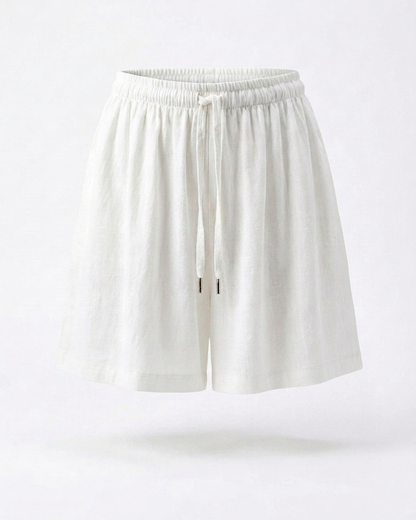 LINEN SHORT IN WHITE