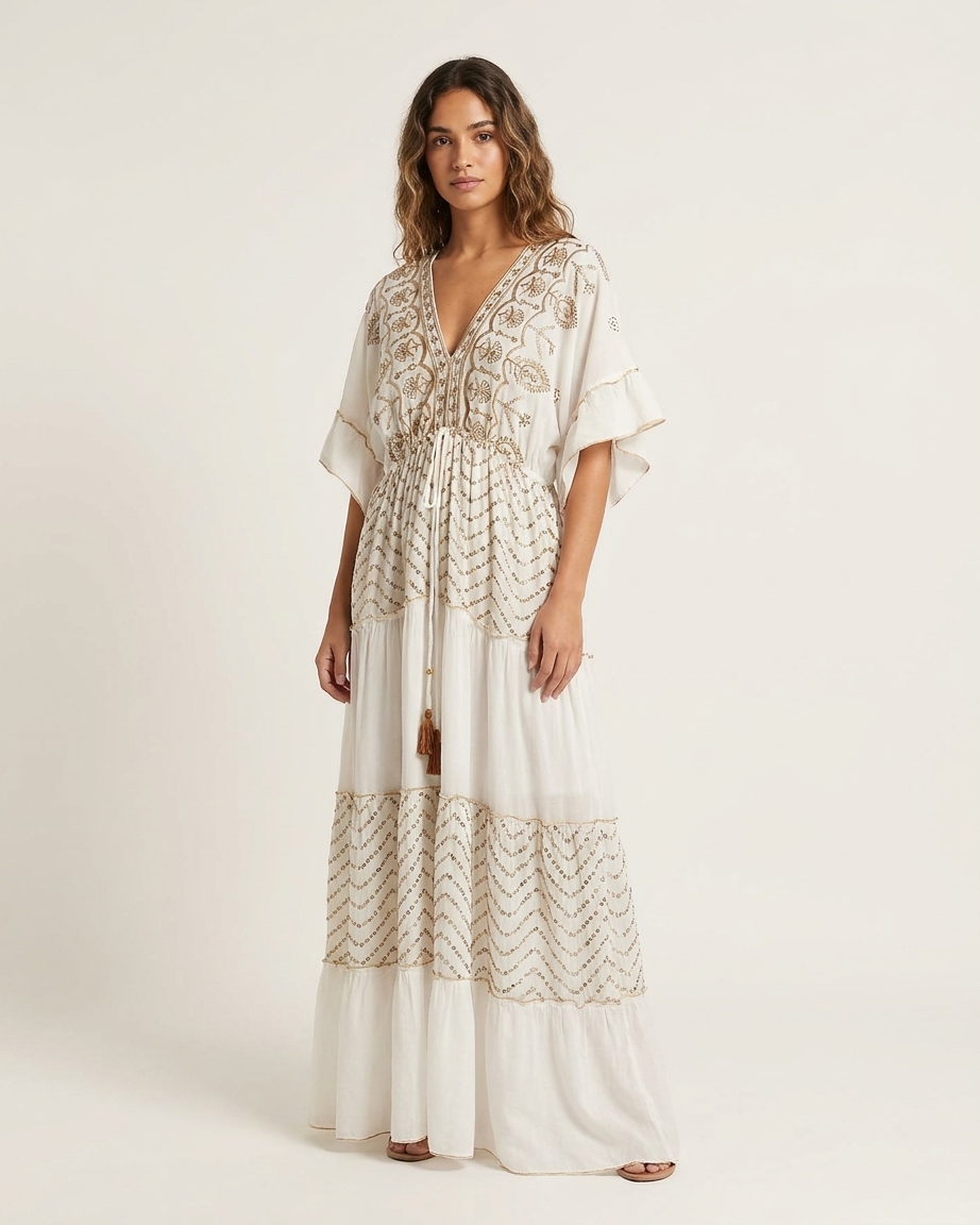 Boho Dress in White