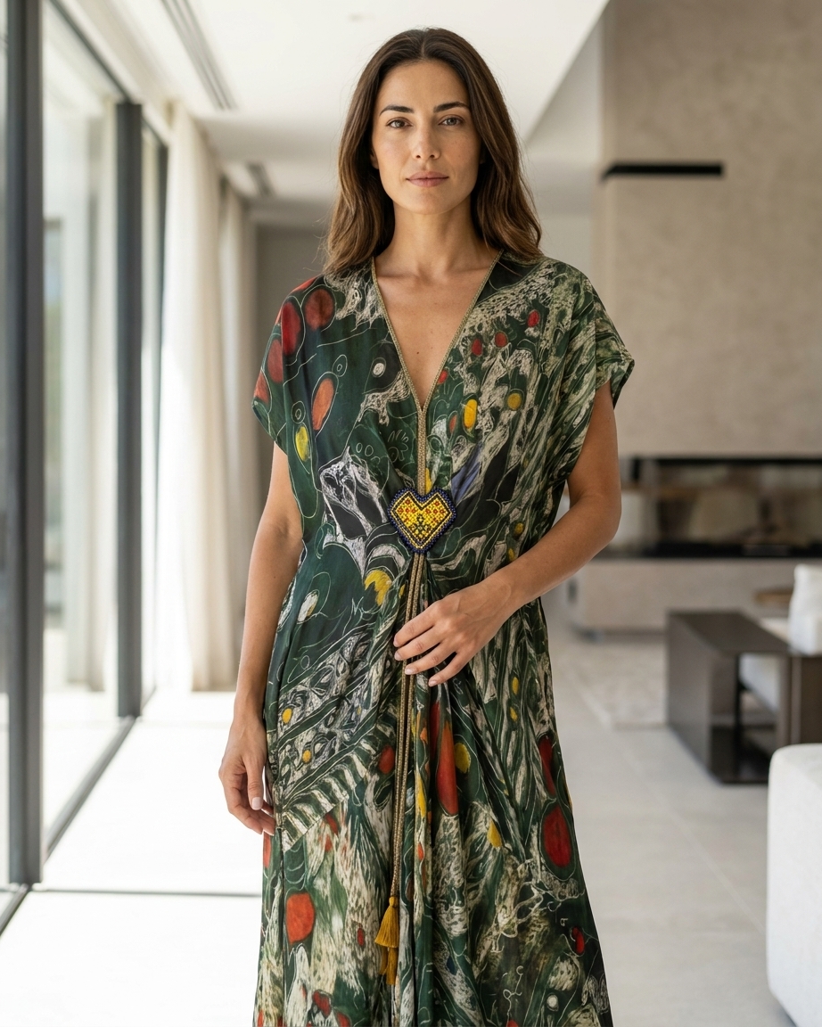 Premium Kaftan with heart detail