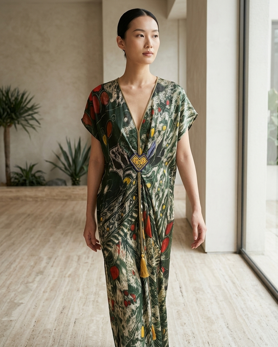 Premium Kaftan with heart detail