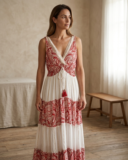 V Neck sleeveless Dress