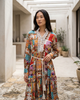 Colorful dress with braided Belt
