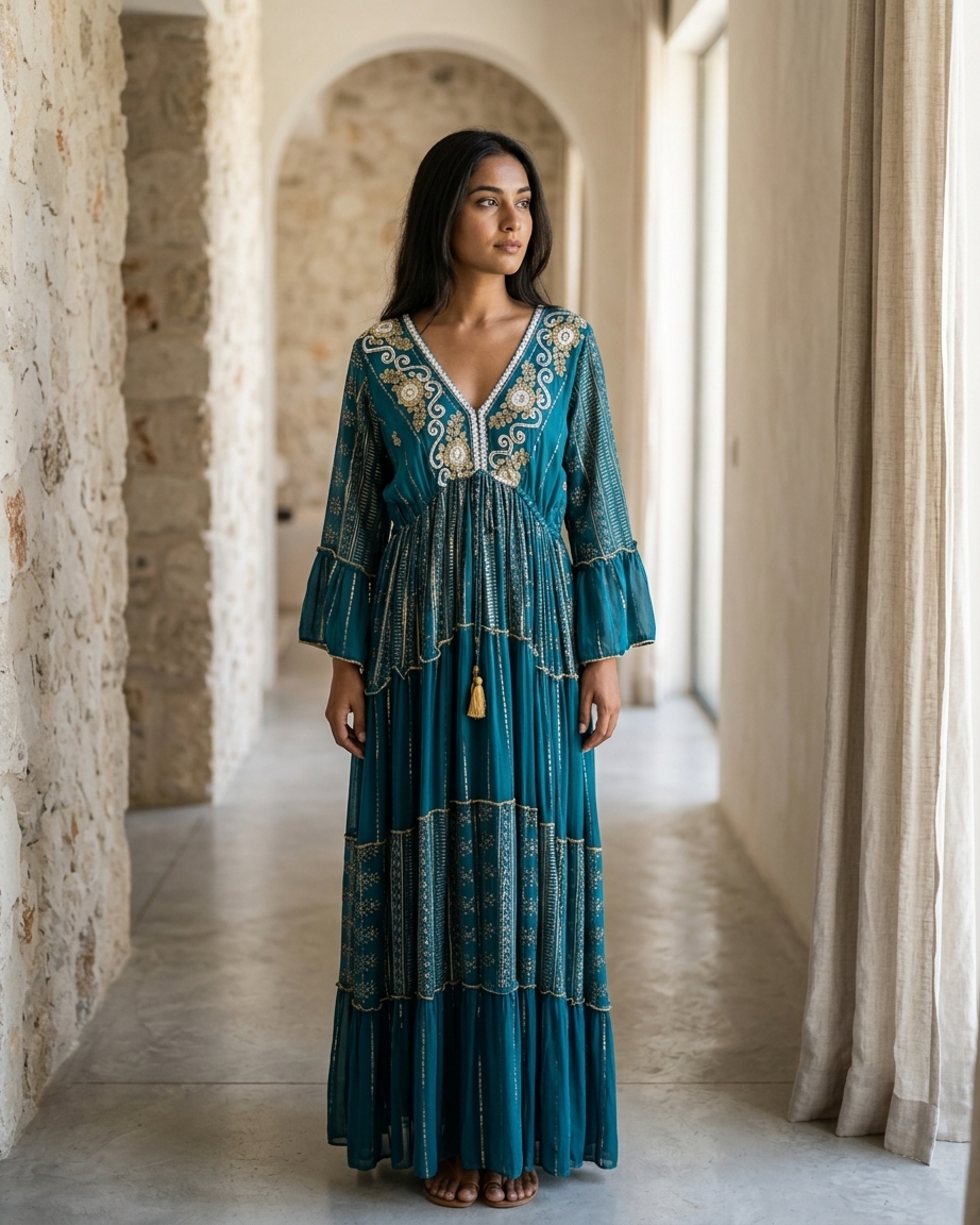 Boho Dress in Blue