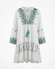 Boho Dress in Blue and White
