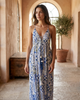 Blue Mosaic Maxi Dress