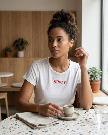 Spicy T-Shirt in White by Color Your Life – view 2