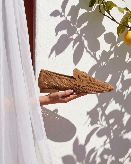 Suede Loafer in Brandy