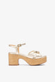 Unisa Kalea sandal in Platino – MĀJÅ Dubai