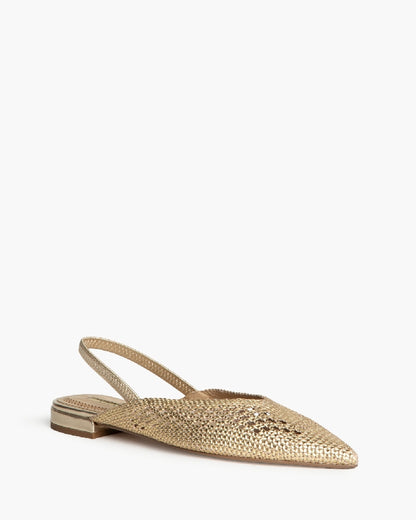 BRAIDED FLATS IN GOLD